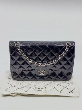 Chanel 2014 Patent Jumbo Classic Double Flap Bag